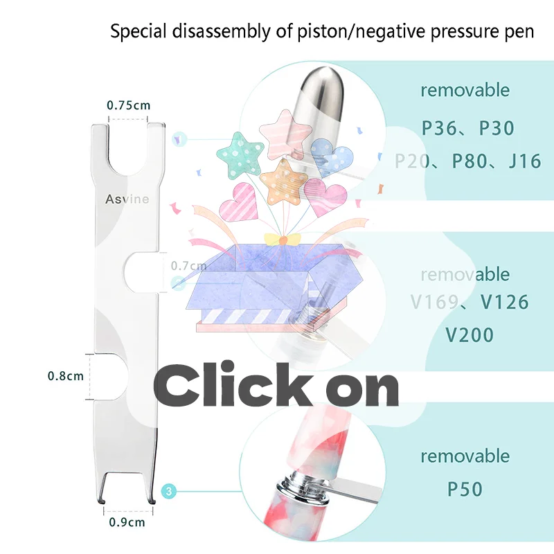 

Multifunction Removing Tools Wrench For Asvine P20 P36 P30 P50 V169 Piston And Vacuum Fountain Pens School Office Stationery