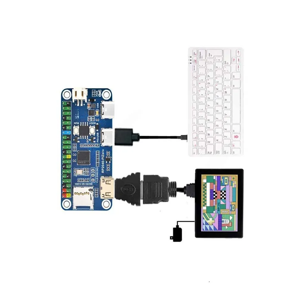 RP2350-PiZero Development Board with Dual-Core Design M33 + Hazard3 RISC-V 5 Multi-Function GPIO Pins and DVI Port