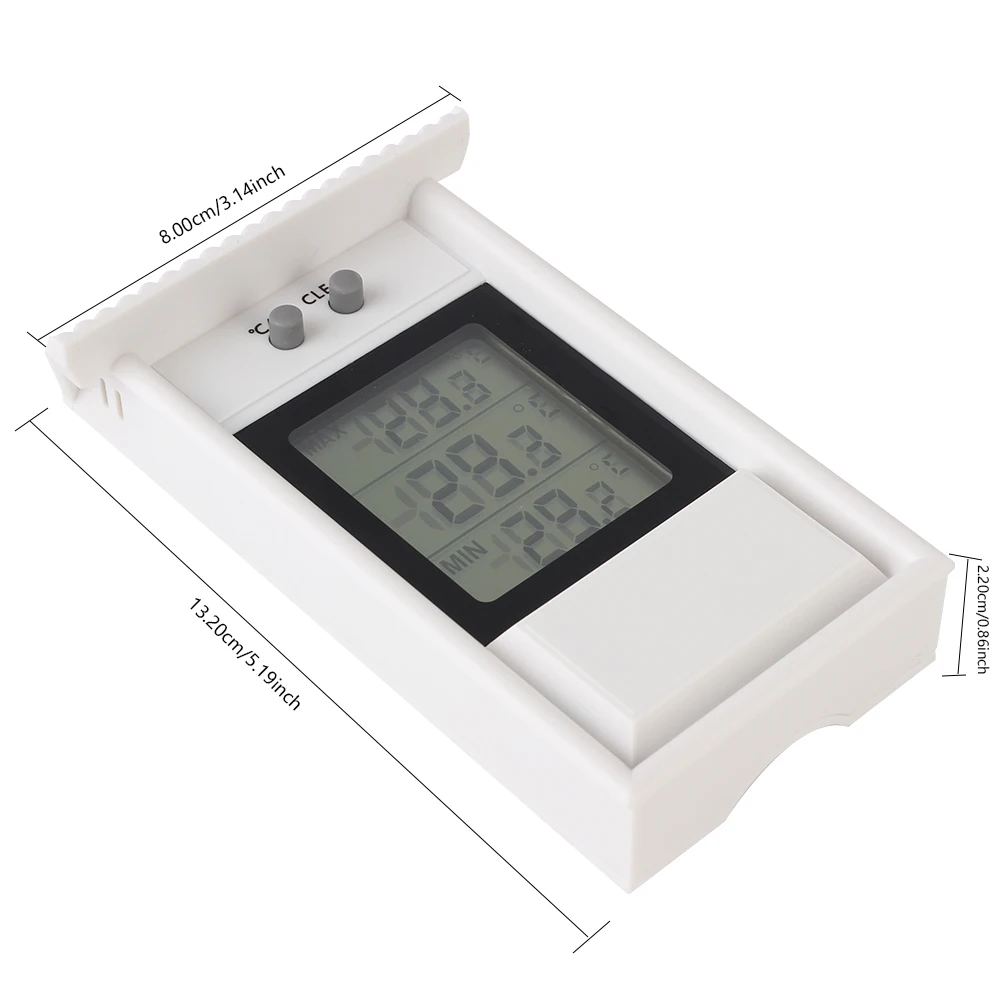 Gauge Weather Sensor for Home Garden Greenhouse LCD Electronic Thermometer Digital Display Screen Indoor Outdoor Max Min