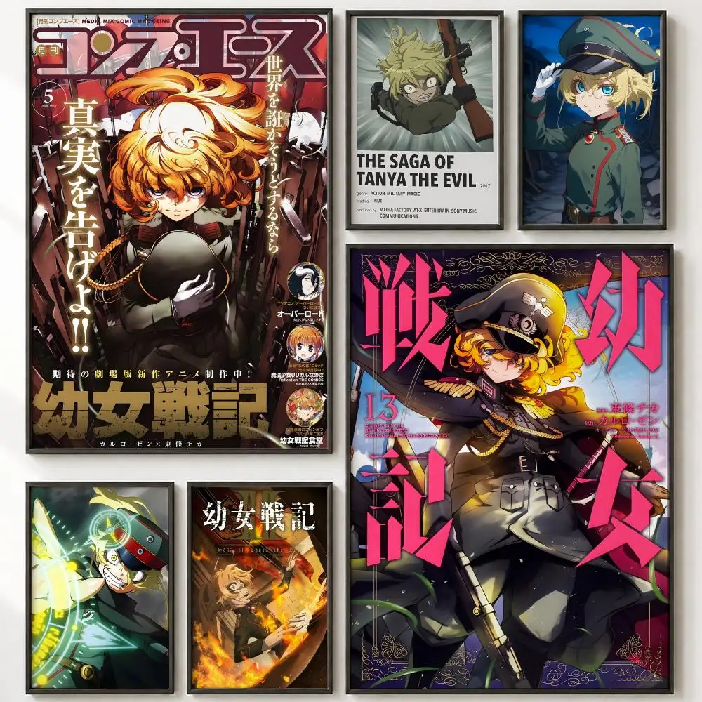 Saga of Tanya the Evil Poster HD poster wall art self-stick no-residue for home cafe office great gift