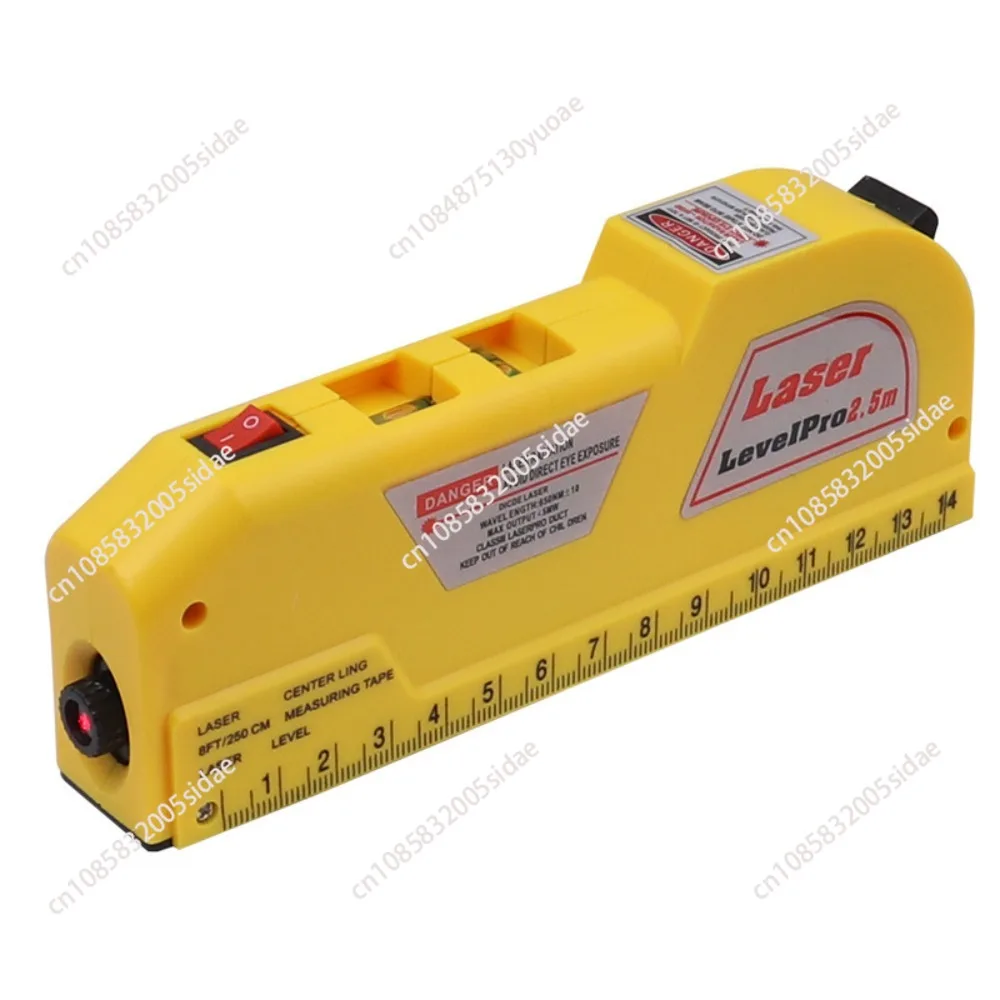 Laser Level Tool, Multipurpose Laser Level Kit Standard Crosshair Laser Level with Metric Ruler 8ft/2.5M