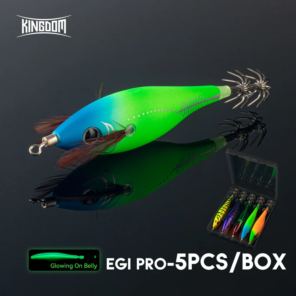 

Горизонтальная приманка для кальмара Kingdom, деревянная приманка для креветок, крючок для кальмара, 5 шт., приманка для кальмара, осьминог, каракатица, креветки, приманки для морской воды для рыбалки