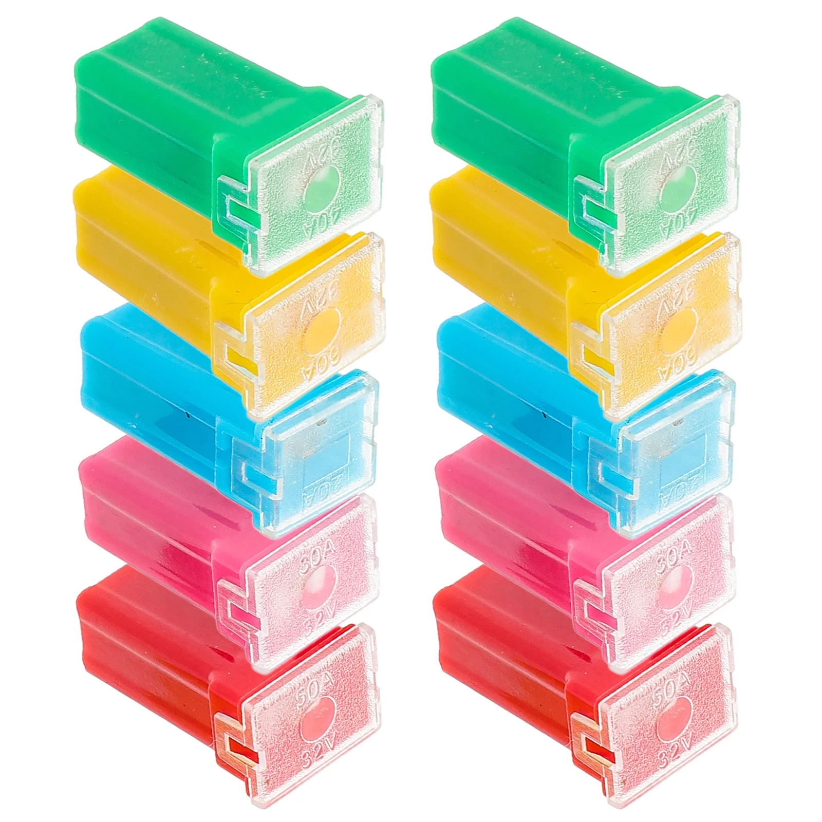 

10Pcs Vehicle Fuse Block Square Automotive Fuse Design Car Replacement Accessory Automotive Accessory