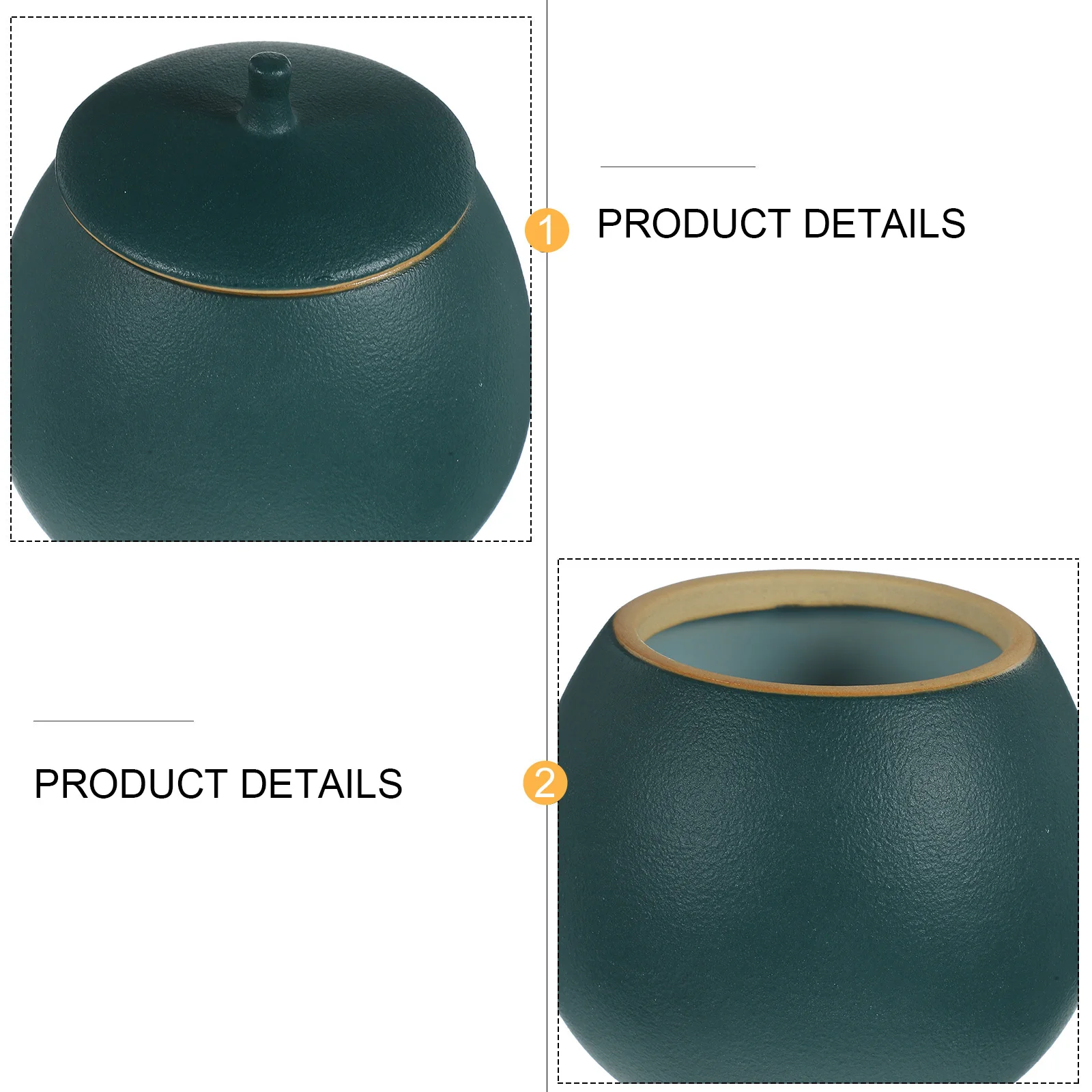 

Vintage Ceramic Storage Jar Compact Tea Canister with Seal Lid for Kitchen Desktop Organizer Rustic Design Loose Leaf Tea Candy