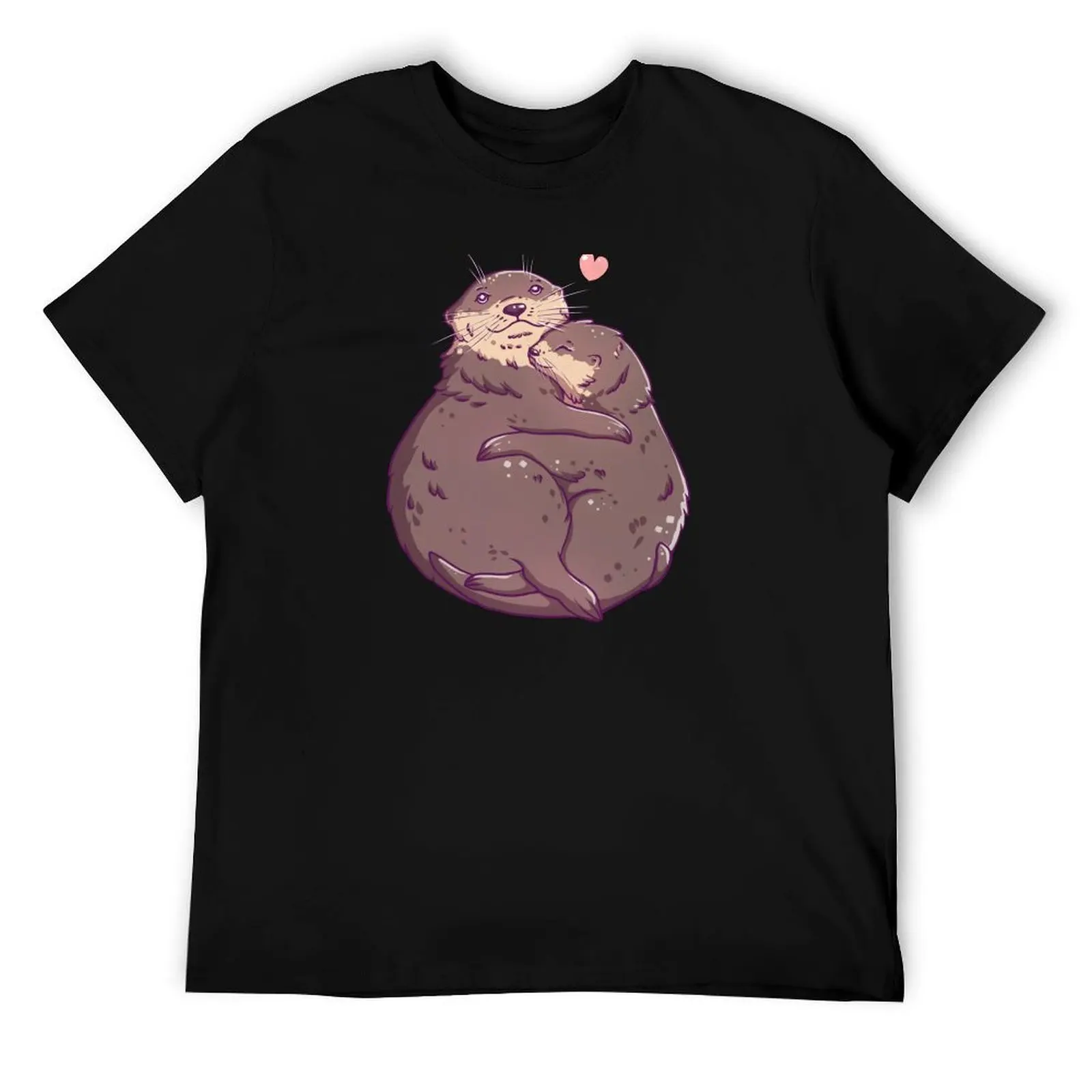 

Otters in love T-Shirt anime tshirt t shirts for man graphic funny T-Shirt