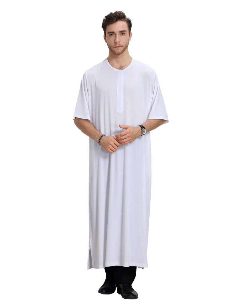 Ramadan Muslim Men Clothes Jubba Thobe Long Dress Pakistan Saudi Arabia Djellaba Kaftan Dubai Abaya Islamic Robe Worship Service