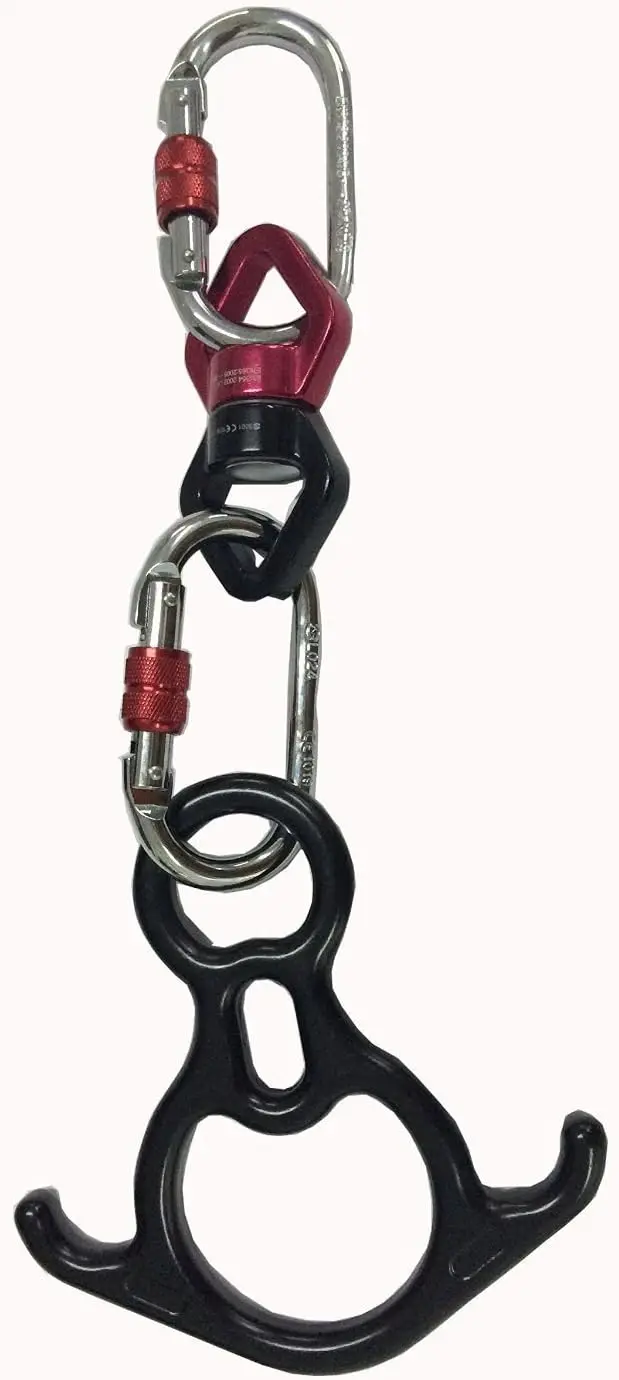 

Комплект для аэротерапии и йоги из прочного шелкового материала с карабинами-восьмерками 30 кН, поворотными креплениями и стальными карабинами для такелажа и вращения на 360 градусов