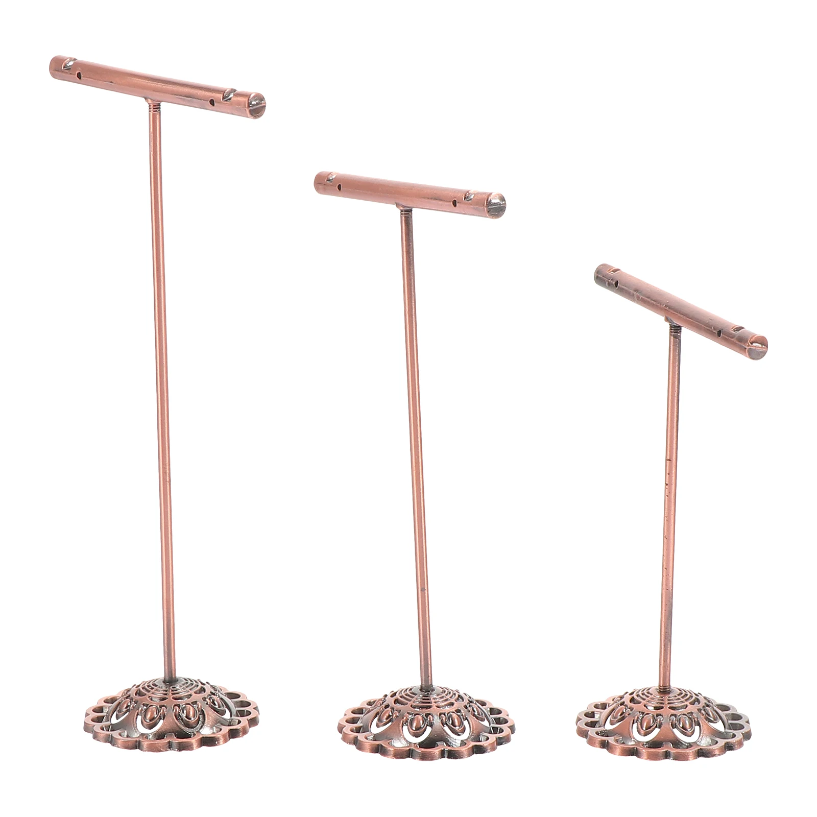 

3pcs Iron Art Jewelry Rack Earring Necklace Bracelet Display Stand T Shape Organizer Storage Shelf For Store Home Trade Shows