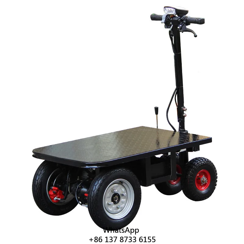 

Wholesale Heavy Duty Electric Trolley 4-Wheel Metal Platform Truck OEM For Agriculture Warehouses Industrial Logistics Hand Cart