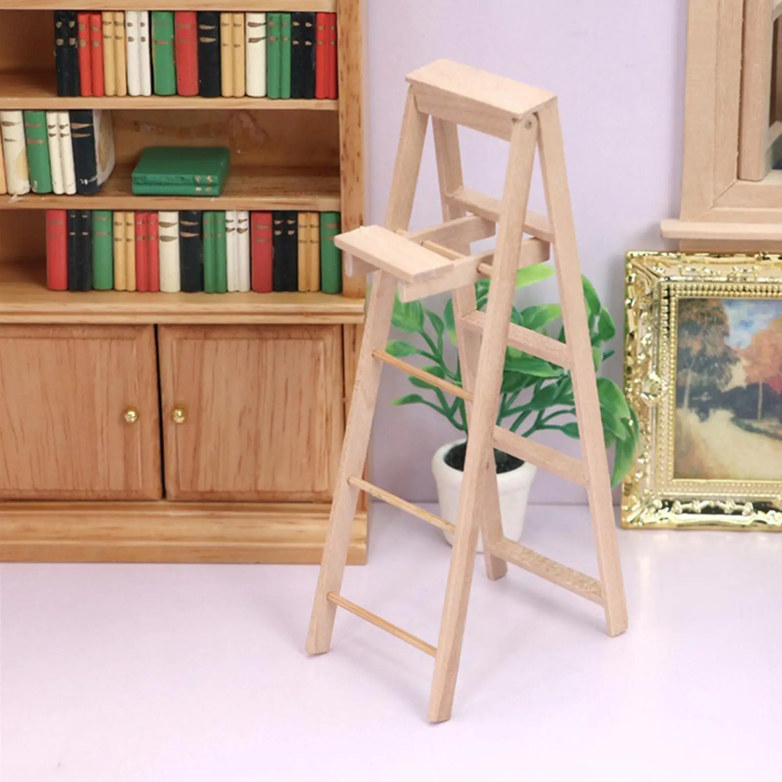 Dollhouse Miniature Scene Model Mini Furniture for Library Study Room