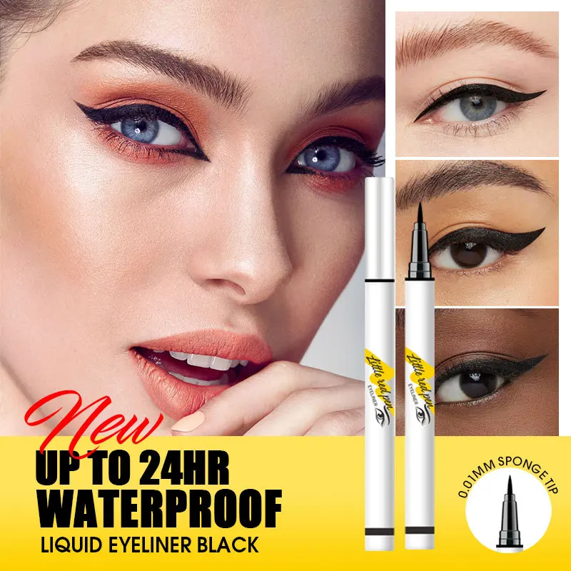 3개입 방수 아이라이너 펜, 무광택, 땀에 강하고 얼룩 방지 기능. 이 화장품은 다양한 용도에 적합합니다.