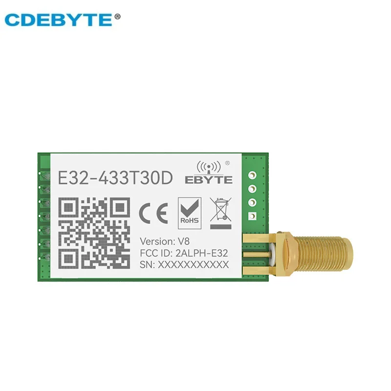 

10PCS LoRa Module 433MHz UART Wireless Transceiver E32-433T30D-V8 30dBm SMA Transmitter Receiver Long Range DIY IoT