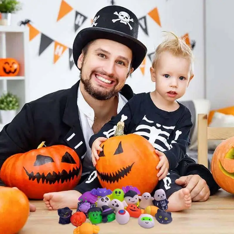 Squiishy-Ensemble de jouets à presser pour enfants, Jeux d'Halloween, Ensembles d'instituts soulignés, Squishes, Décompression, Ventilation de tension