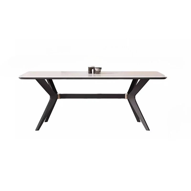 

Modern simple solid wood rock slab dining table