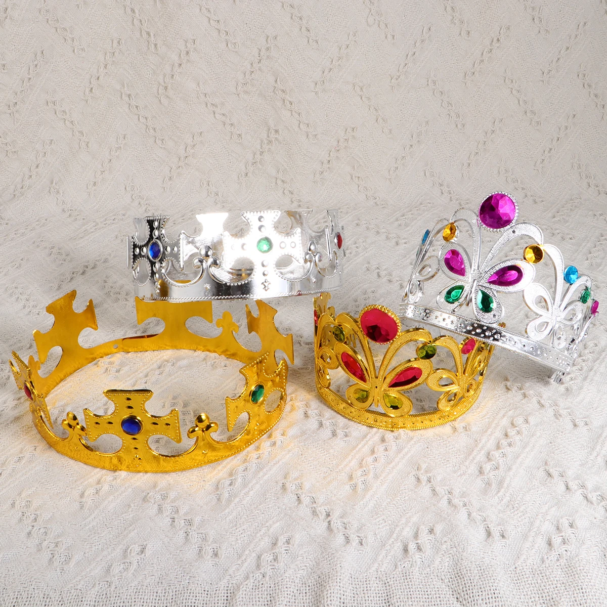 

4pcs Crown Headband Premium Material Durable Fashion Role Play Prince Cosplay Headgear Party Theater Birthday Holiday Wedding