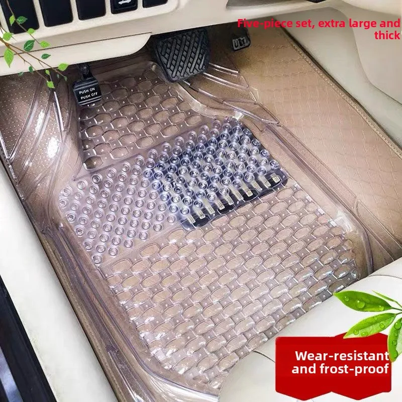 Thickened PVC Soft Rubber Waterproof Anti-slip Universal Car Floor Mats Environmental Protection All-vehicle Plastic Foot Mats
