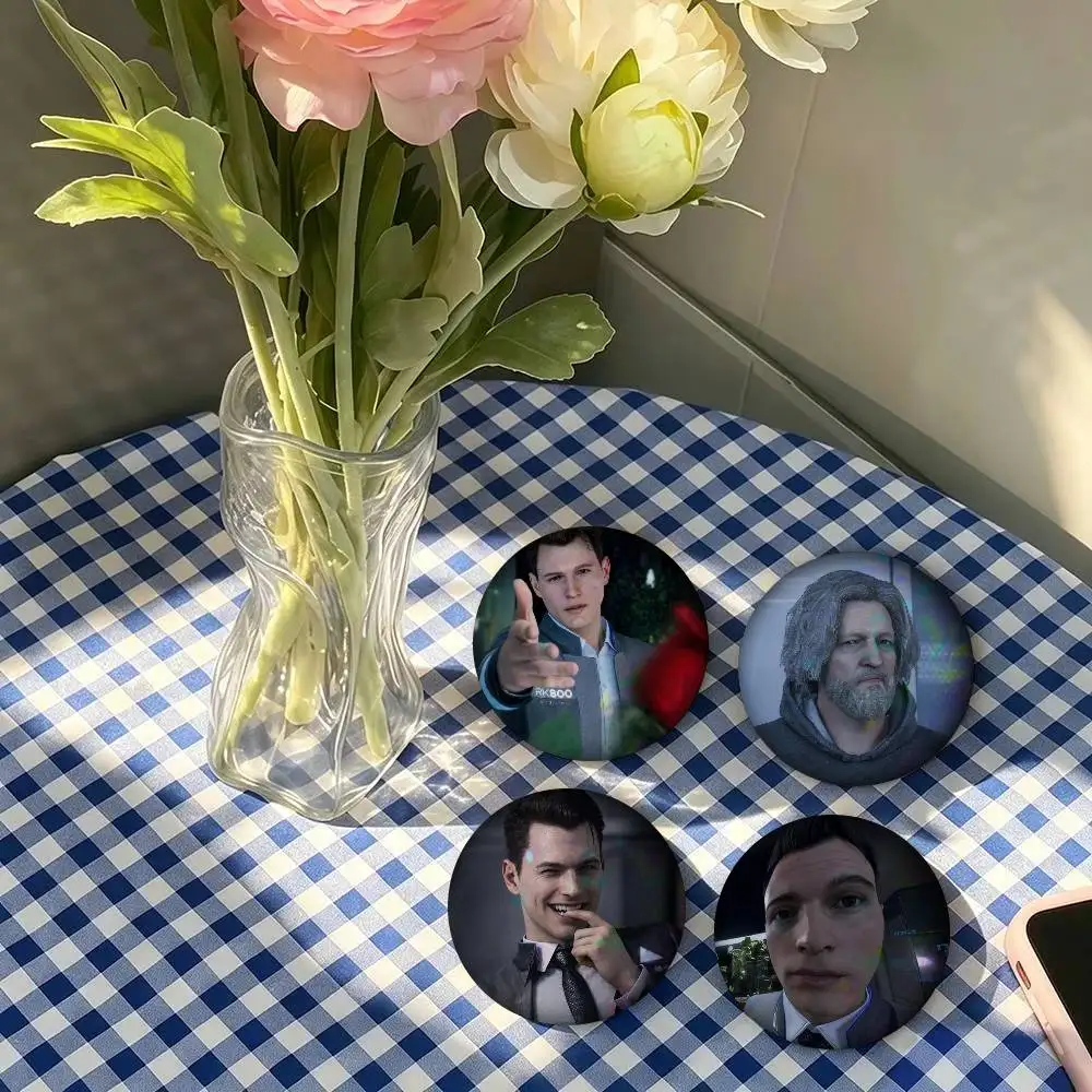 D-Detroit Become Human Game   Cute Series Pins Funny Badge Interesting Cartoon Animals Brooches Backpack Clothes Gift Accessory