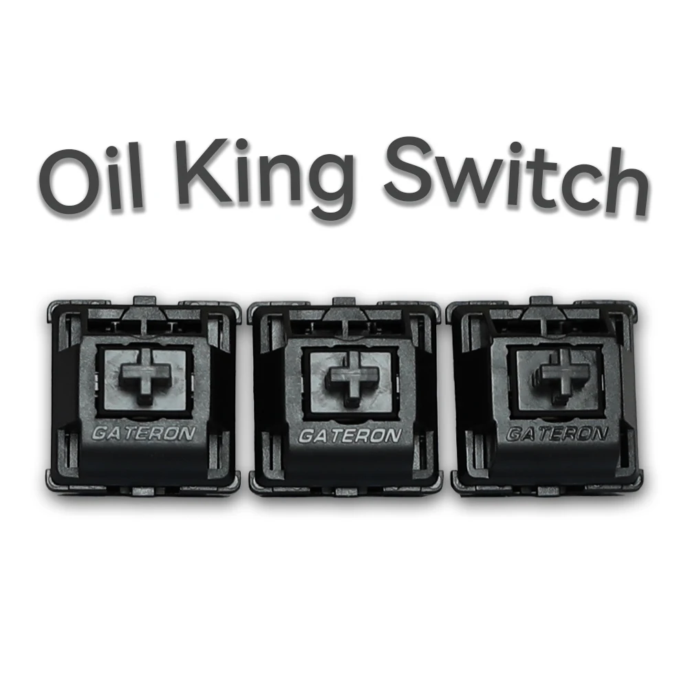 

Gateron Oil King Linear Switch 5pin RGB 65g mx POM stem for mechanical keyboard 60m Black Plated Long Spring pre-lubricated