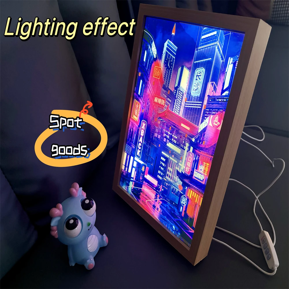 Customized LED Mirror Light Painting, Customize any image you want,Gift for Family and Couples, Festival commemorative gifts