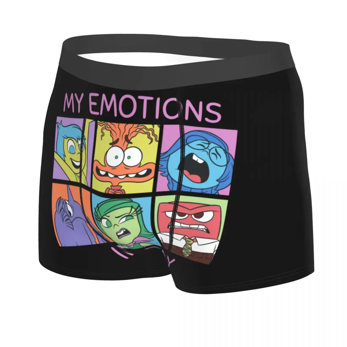 Custom Male Cool Inside Out Emotions In A Day Underwear Boxer Briefs Soft Shorts Panties Underpants