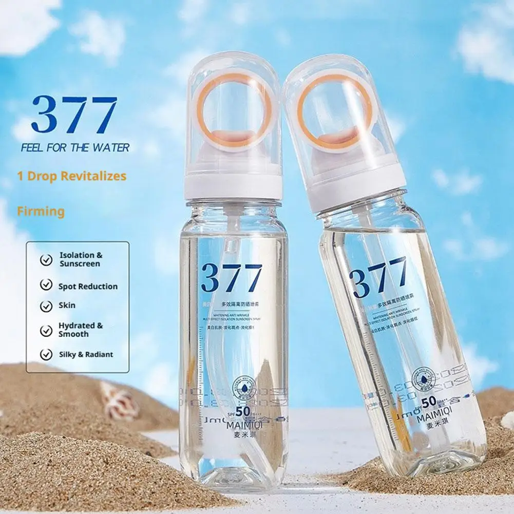 377 Facial Sunscreen Spray SPF50+ Sun Protection Moisturizing Brightening Anti UV Anti Wrinkle Spray For Face Body Neck Skincare