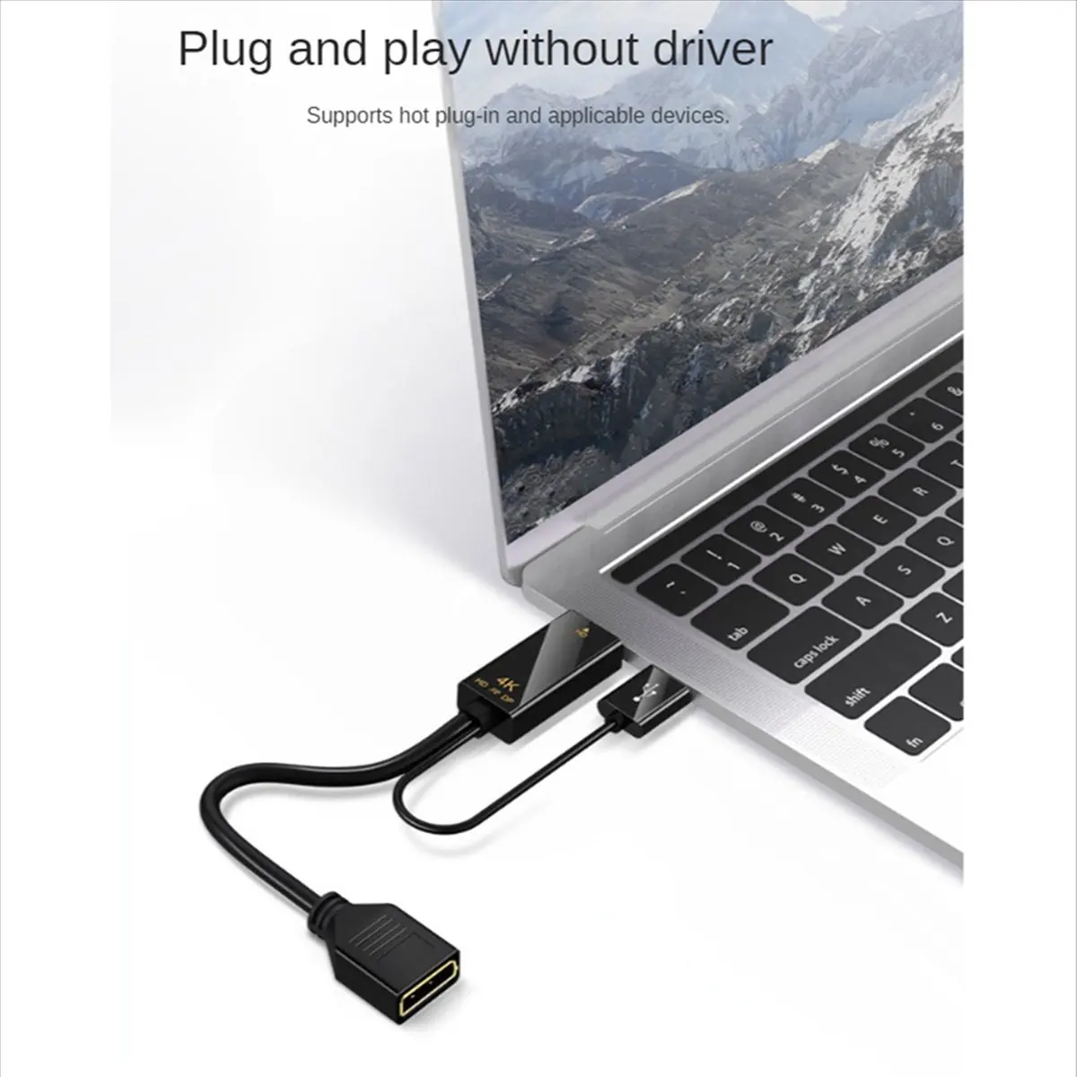 

Кабель-переходник 2X HDMI (штекер) - DisplayPort (гнездо) 4K@60Hz, адаптер HDMI-DP