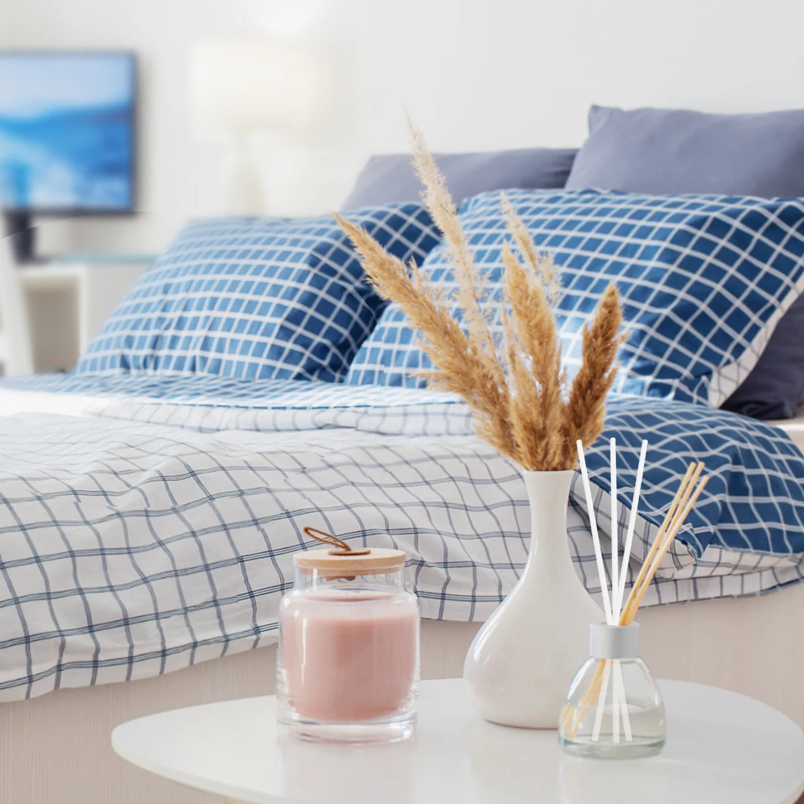 

300Pcs Fiber Reed Diffuser Sticks Replacement Essential Oil Aroma Diffuser Refill for Home Bathroom Spa Scent Fragrance Sticks