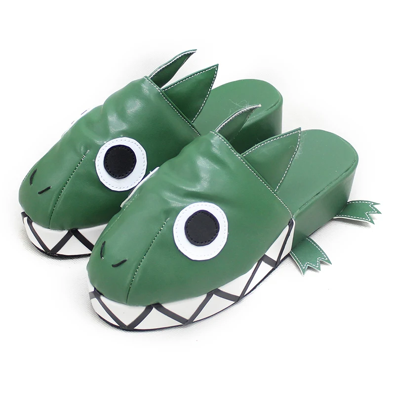 Anime Bienvenue à l'école des démons! Chaussures de Cosplay Iruma-kun Valac Clara, pantoufles vert foncé pour femmes et filles