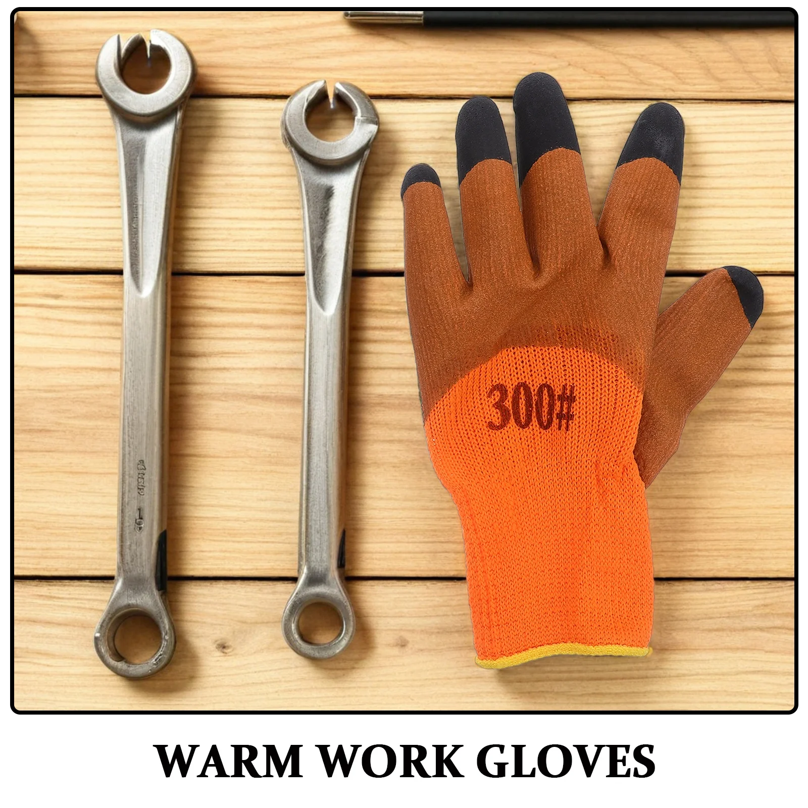 10 Pairs Work Gloves Warm Labor Protection Thermal Mens Cold Weather Car Washing Construction Orange Men's Insulated