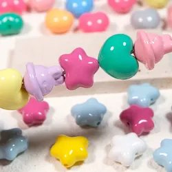 Rabbit Planet Star Love Heart Kawaii Beads For Jewelry Making DIY Decoration Bracelet Necklace Phone Chain Hair Rope Accessories