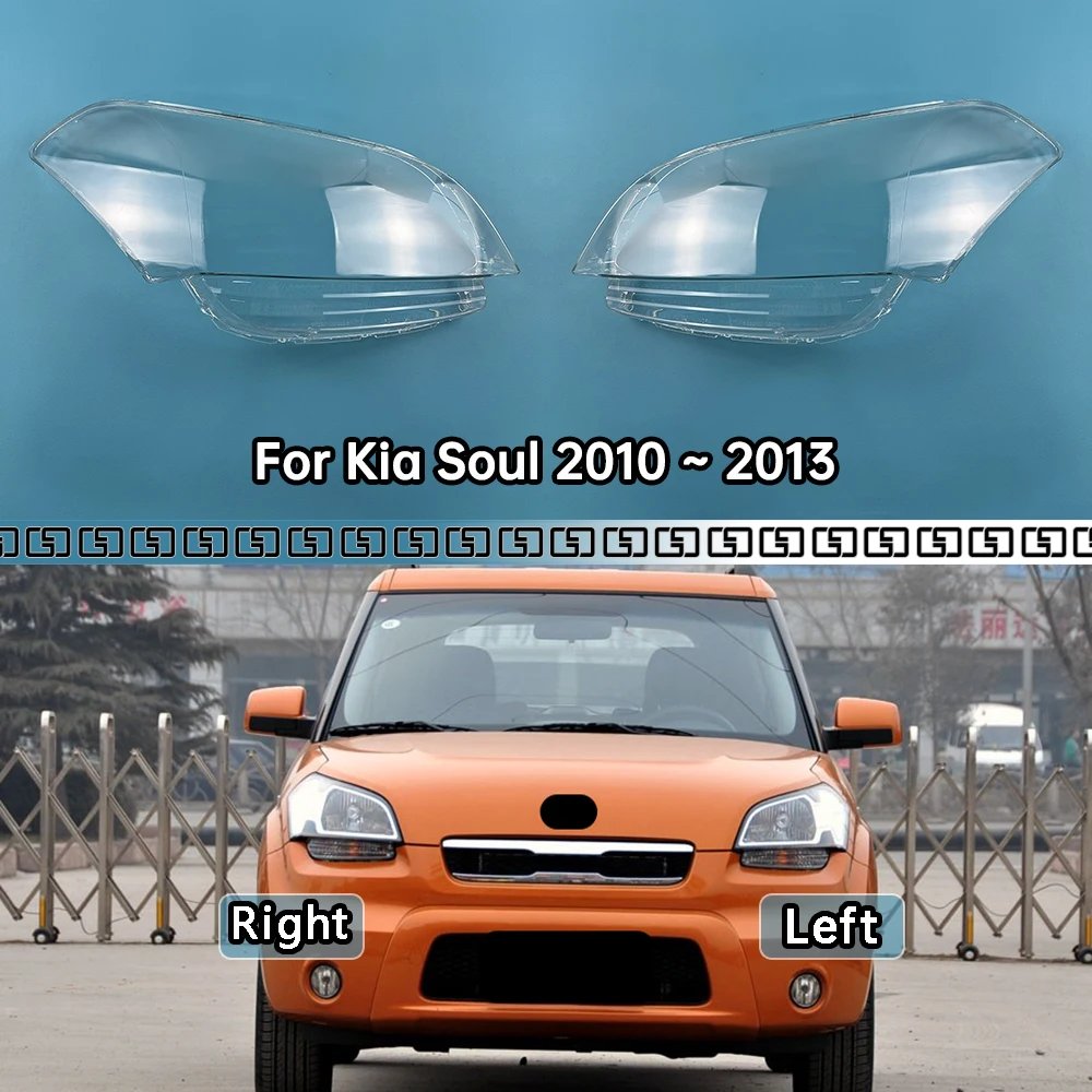 

For Kia Soul 2010 2011 2012 2013 Headlight Cover Transparent Headlamp Lamp Shell Lens Replace Original Lampshade Plexiglass