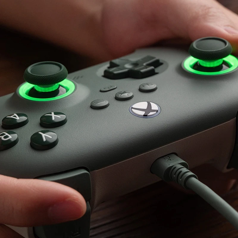 Imagem -04 - Ultimate c Wired Gaming Controller para Xbox Iluminação Rgb Fire Ring e Joysticks Efeito Hall Windows 10 e 11 Gamepad 8bitdo