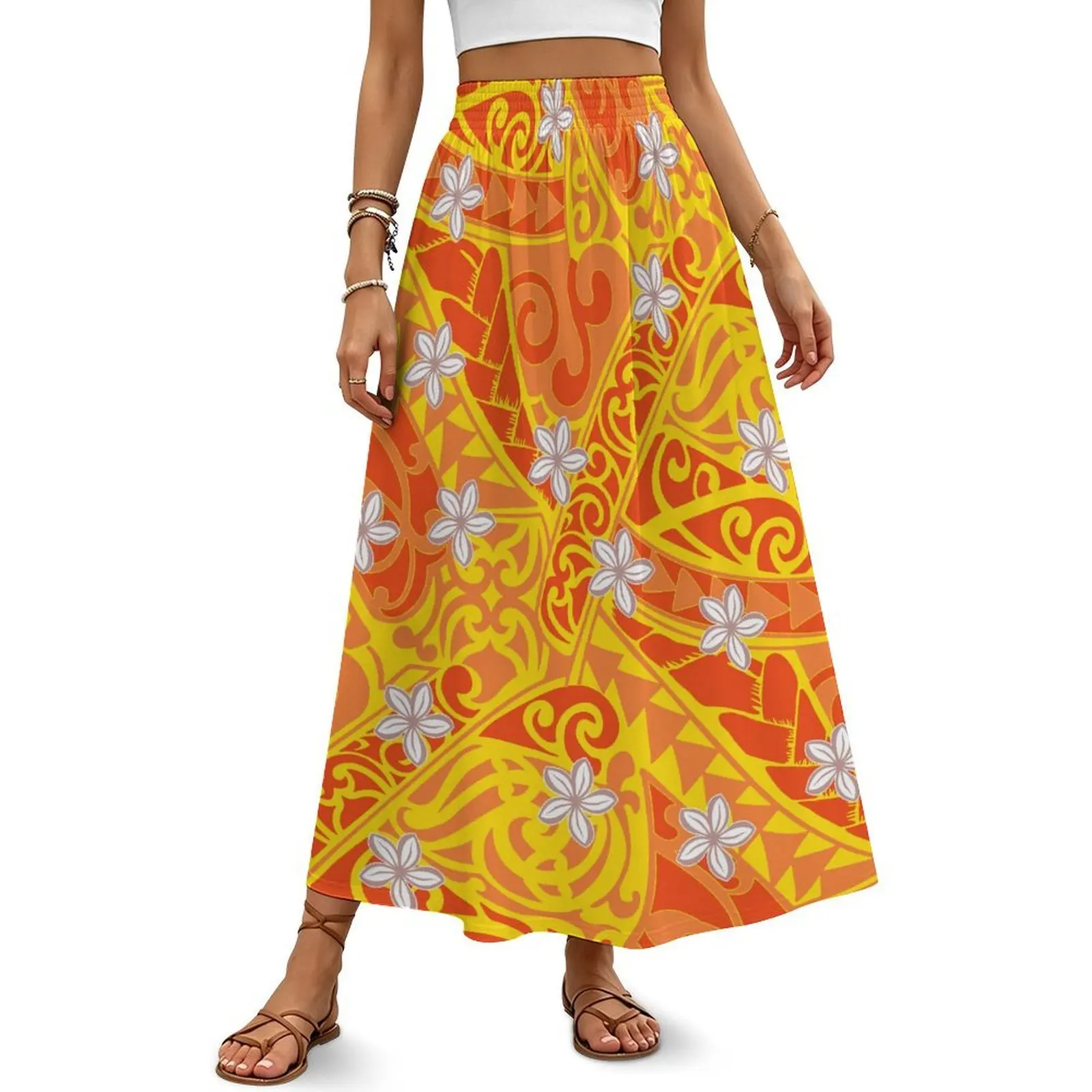 Holiday Party Personality Customized Patterns High-Quality Women'S Half-Length Skirt  Polynesian Style  Comfortable
