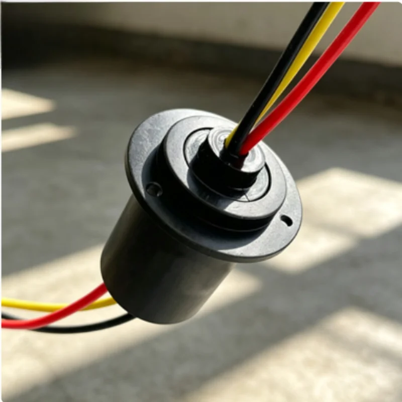 1PCS Capsule High Power Large Current Conductive Slipring4CH 30A Collector Ring with Flange Dia 30mm Rotary Joint Connector