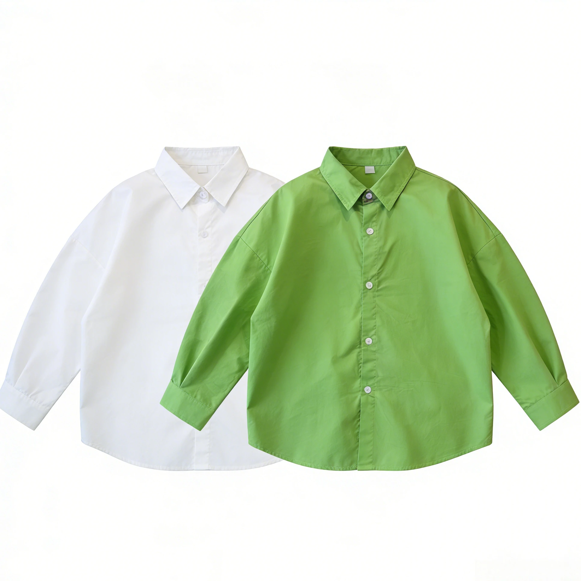 

Boys Long Sleeve Shirts Spring Cotton Casual Button Down Shirts for Kids Teen Boy School Uniform Blouse Fashion Toddler Boy Tops