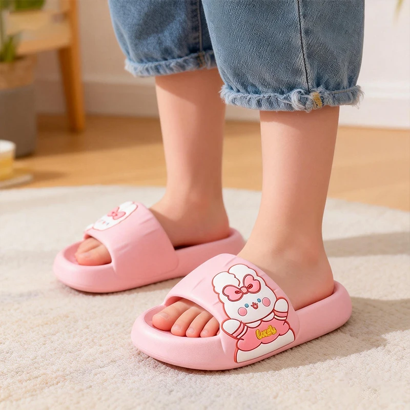 Children Slippers Summer Cute Anti Slip Boys Slippers Cartoon Soft Soled Girls Bathroom Slippers Kid Home Slippers