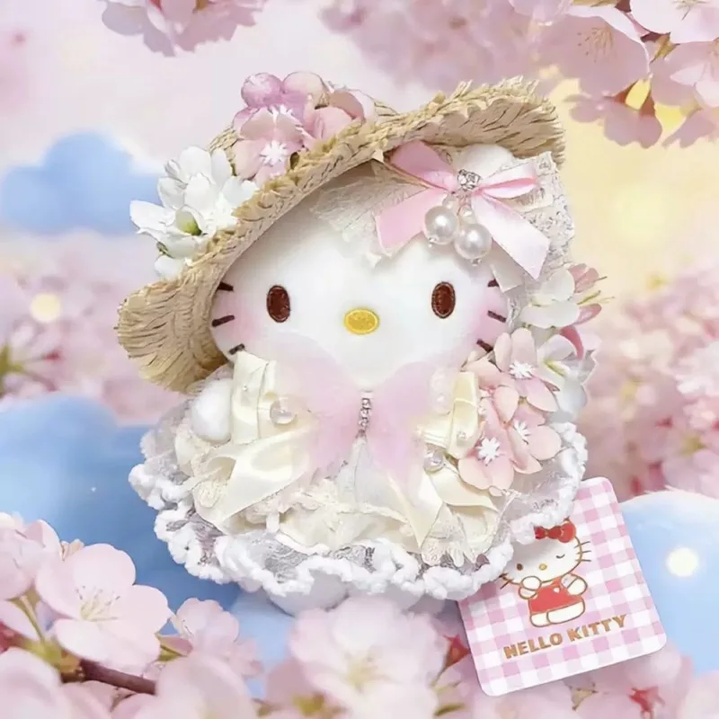 cartoon Hello Kitty cos flower fairy series cartoon plush doll keychain PP stuffed doll PP cotton stuffed doll Kawaii pendant  - view 4