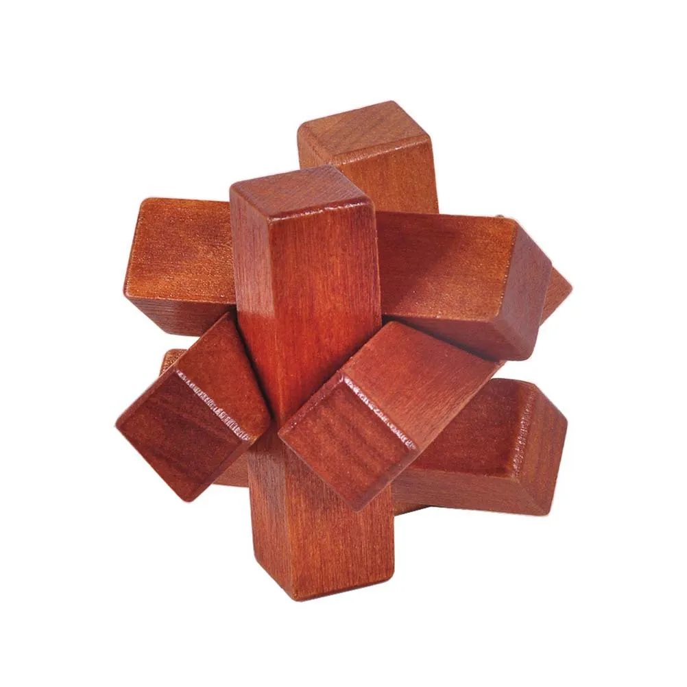 

6Pcs Ming Luban Wooden Puzzle Set Intelligence Educational Wood 3D Puzzle Ming