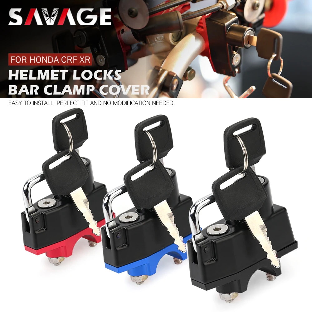 

Helmet Locks For HONDA CRF300L CRF250L CRF 125F 250F XR400R XR 250 230 650 R/L Motorcycle Accessories Handlebar Clamp Anti-Theft