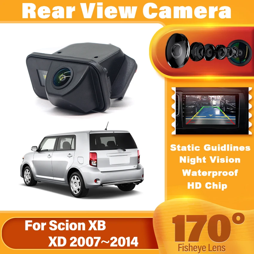 

HD CCD Автомобильная камера заднего вида для Scion XB XD 2007 2008 2009 2010 2011 2012 2013 2014 Водонепроницаемая высококачественная RCA