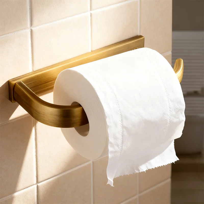 

Copper Brass Brushed Toilet Paper Roll Holder Chrome Black White Gold Bathroom Accessories Toilet Tissue Towel Holder