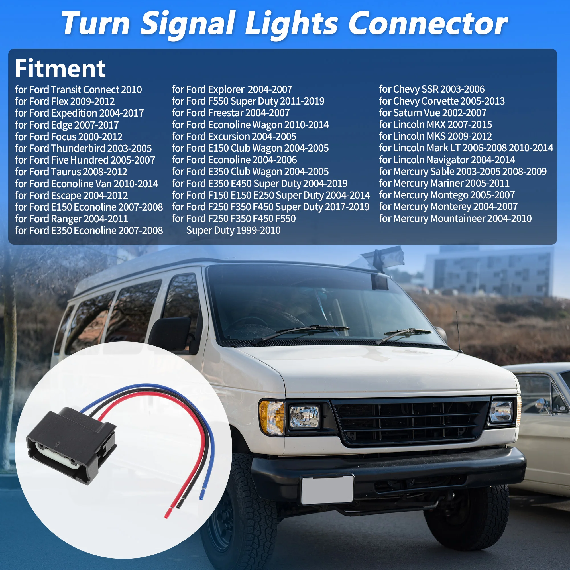 

UXCELL No.PT1783 Turn Signal Socket Pigtail Connector Wire Harness for Ford F-150 04-14