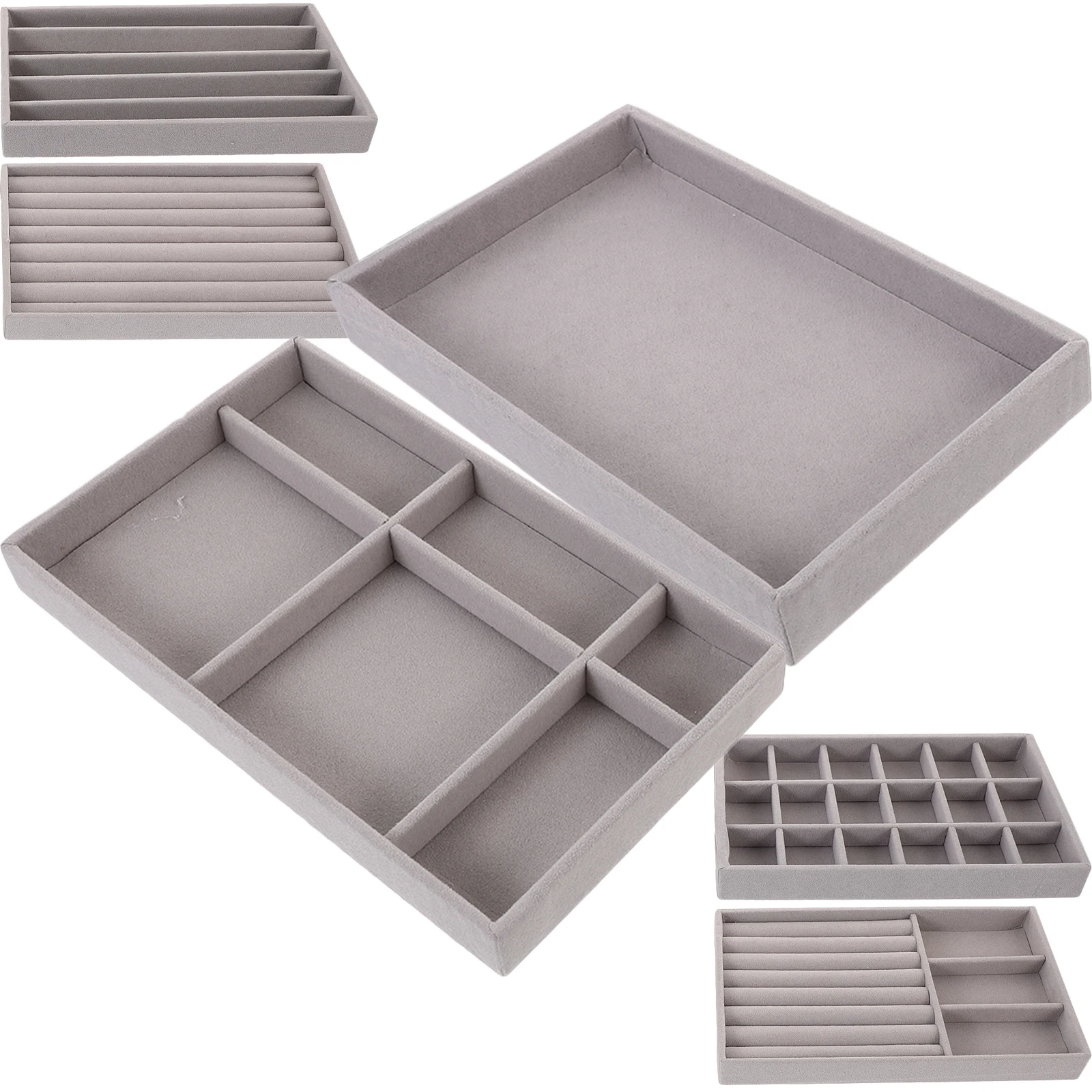 

1 Set Jewelry Tray Organizer Display Case For Earrings Rings Necklaces Bracelets Stackable Storage Tray Drawer Organizer Gift
