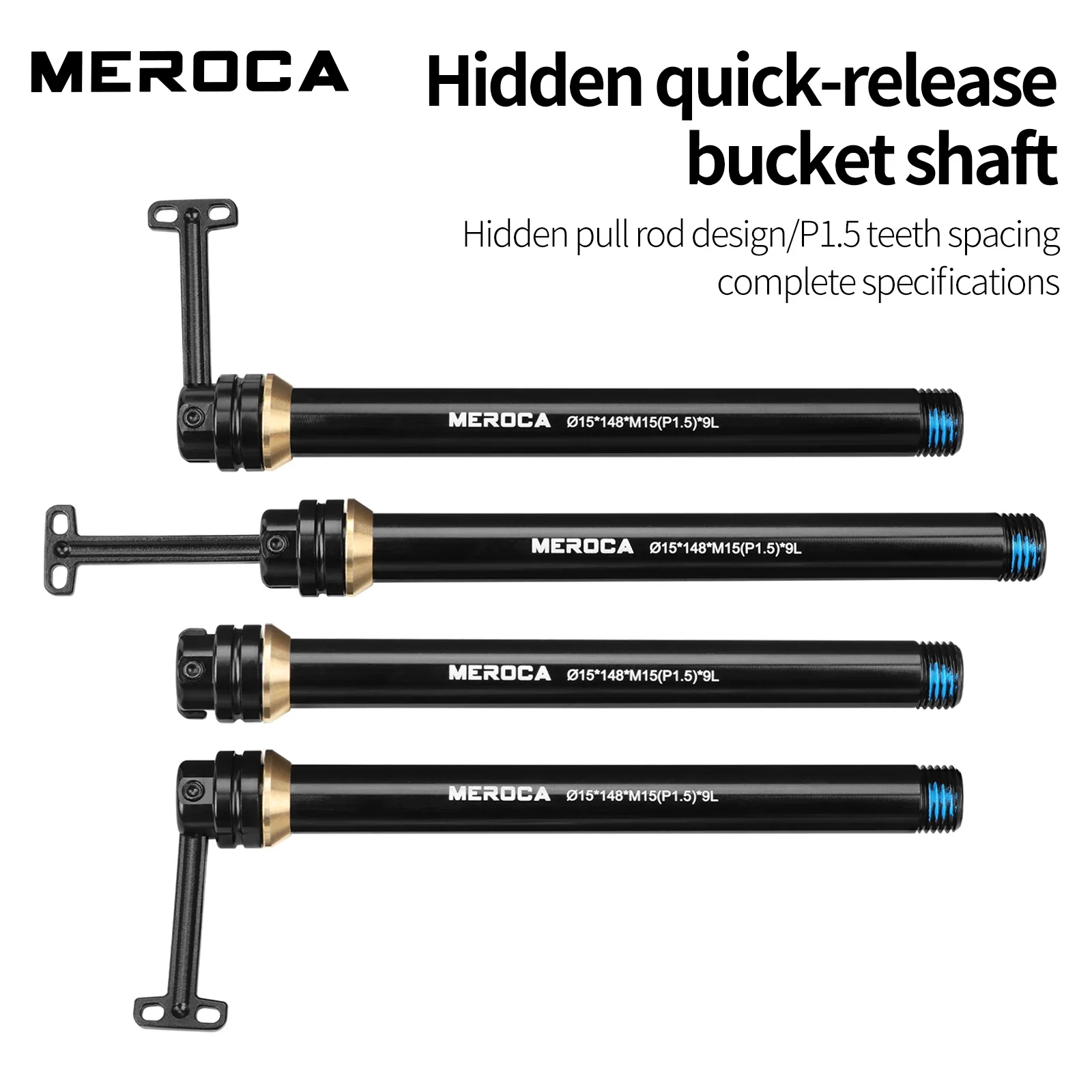

MEROCA bicycle concealed quick release tube shaft 12/15MM ultra light aluminum alloy QR MTB road bicycle through shaft