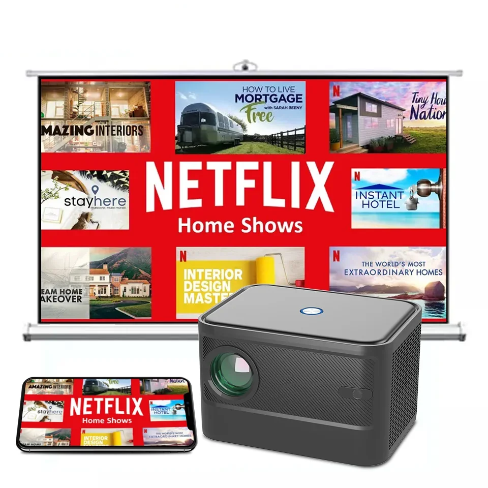 Hot Home Theater System Android Outdoor 4k Projector Smart Proyector Filme Pc Mini Beamer Mobile Phone A40 Projector