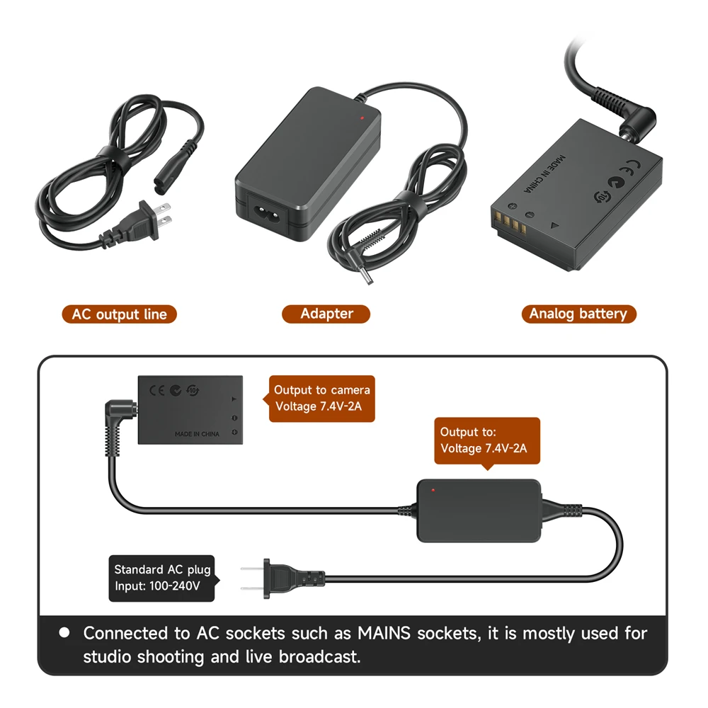 LP-E12 LP E12 LPE12 Akumulator zastępczy DR-E12 Łącznik DC USB typu C/AC Zasilacz do aparatu Canon EOS M M2 M50 M10 M100 EOS 100D