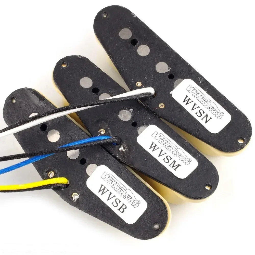 Wilkinson WVSB Alnico V Single Coil Guitar Pickup Bridge Position Professional Accessory White Color for Electric Guitar