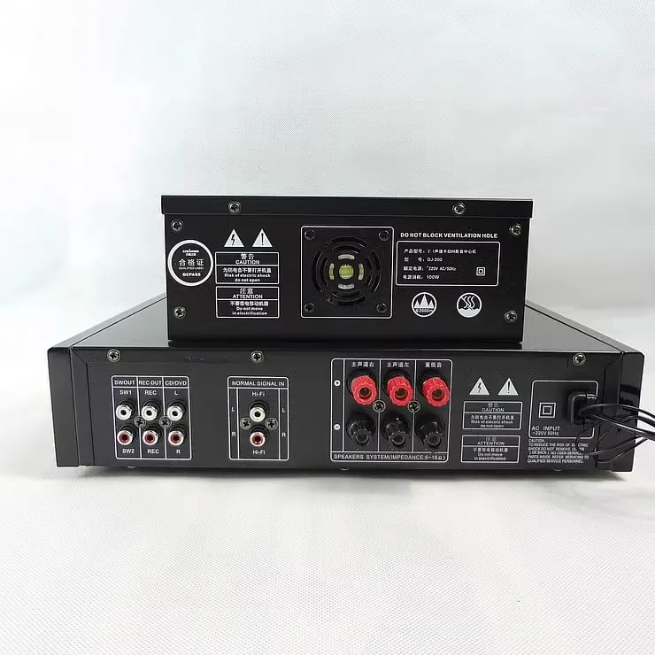 DJ-200 60W * 2 + 150W 2,1 canales Karaoke OK Fever inalámbrico Bluetooth 6P821Tube HIFI amplificador de Audio doméstico