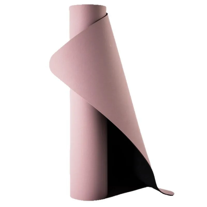 Matte PU Natural Rubber Yoga Mat Non-Slip Wider 68CM 5mm Thick Lightweight 3kg Men Women Home Use Dance Sports Fitness Rectangle