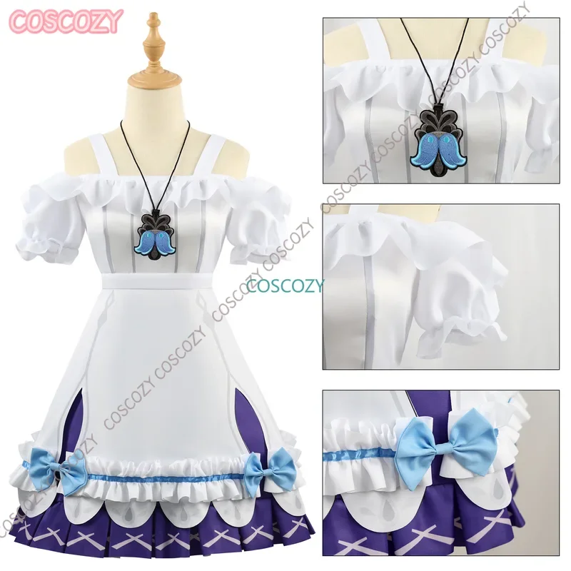 Gioco Genshin Impact Young Clergie Costume Cosplay Parrucca Papillon Fascia per capelli Ornamento Abito di Halloween per ragazze giovani